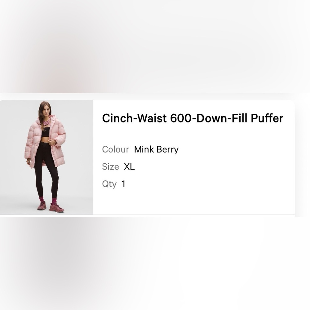 Lululemon Blush Puffer Jacket - Picture 5 of 5